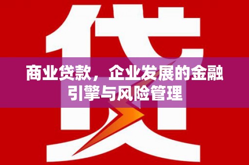 商州商业贷款，企业发展的金融引擎与风险管理