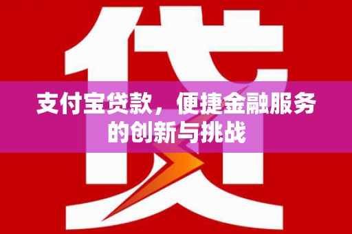 商州支付宝贷款，便捷金融服务的创新与挑战
