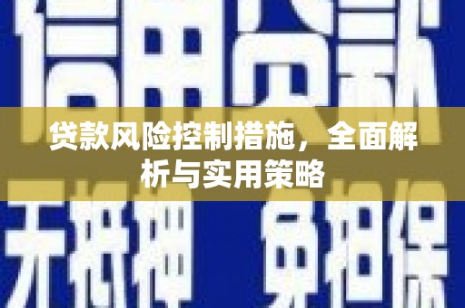 商州贷款风险控制措施，全面解析与实用策略