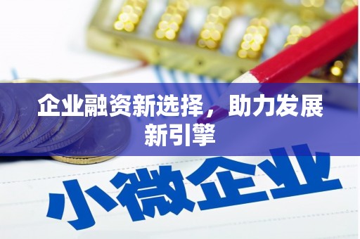 商州企业融资新选择，助力发展新引擎