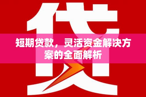 商州短期贷款，灵活资金解决方案的全面解析
