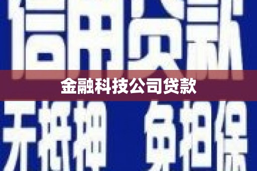 商州金融科技公司贷款