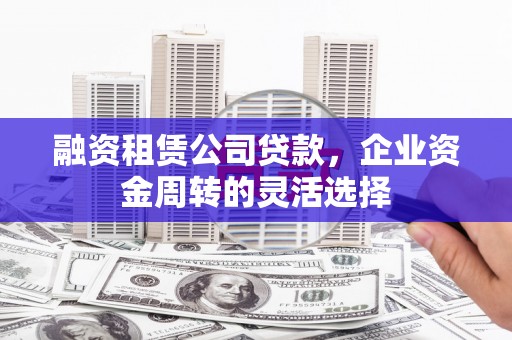商州融资租赁公司贷款，企业资金周转的灵活选择