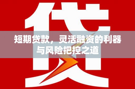 商州短期贷款，灵活融资的利器与风险把控之道