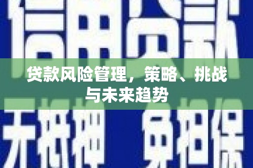 商州贷款风险管理，策略、挑战与未来趋势