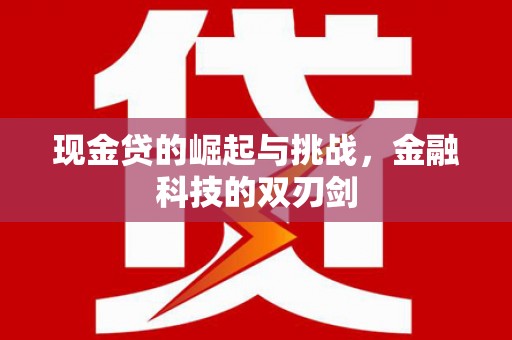 商州现金贷的崛起与挑战，金融科技的双刃剑