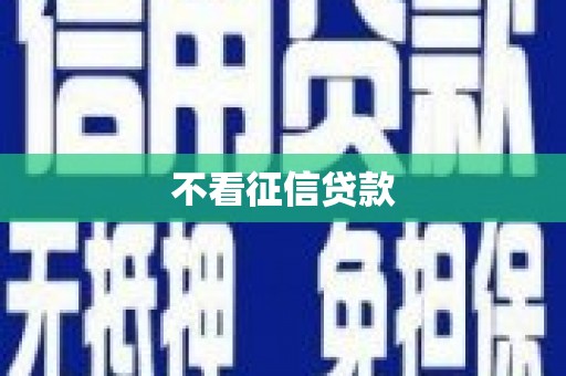 商州不看征信贷款