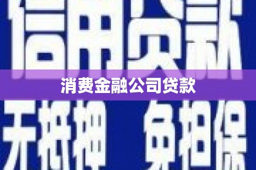 商州消费金融公司贷款