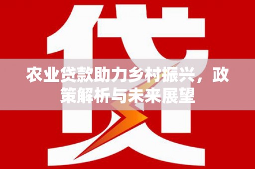 商州农业贷款助力乡村振兴，政策解析与未来展望