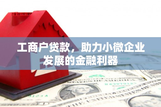 商州工商户贷款，助力小微企业发展的金融利器