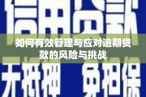 商州如何有效管理与应对逾期贷款的风险与挑战