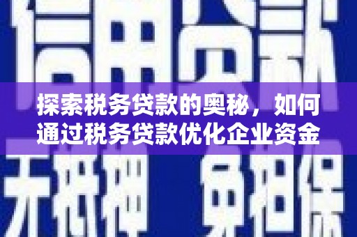 商州探索税务贷款的奥秘，如何通过税务贷款优化企业资金流