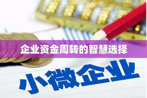 商州企业资金周转的智慧选择