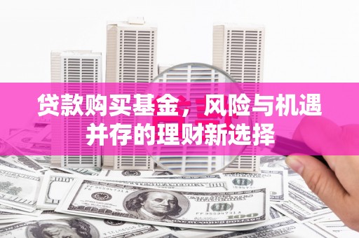 商州贷款购买基金，风险与机遇并存的理财新选择