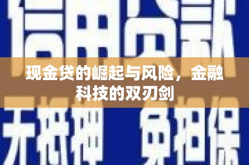 商州现金贷的崛起与风险，金融科技的双刃剑