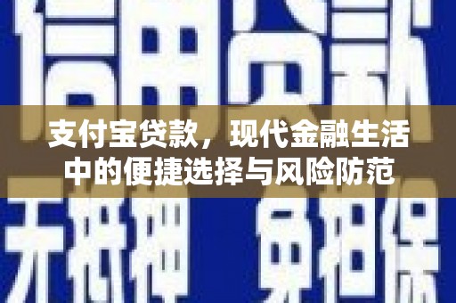 商州支付宝贷款，现代金融生活中的便捷选择与风险防范