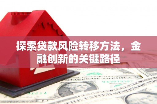 商州探索贷款风险转移方法，金融创新的关键路径