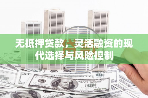 商州无抵押贷款，灵活融资的现代选择与风险控制