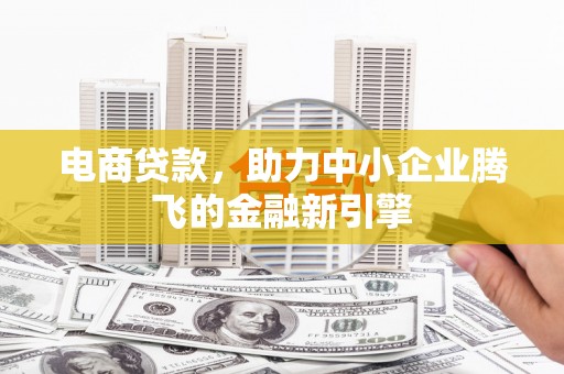 商州电商贷款，助力中小企业腾飞的金融新引擎
