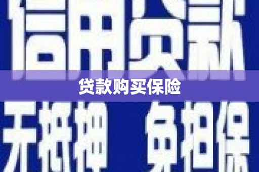 商州贷款购买保险
