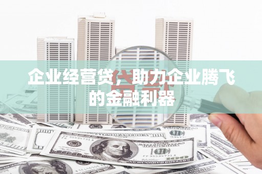 商州企业经营贷，助力企业腾飞的金融利器