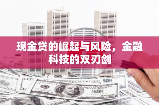 商州现金贷的崛起与风险，金融科技的双刃剑