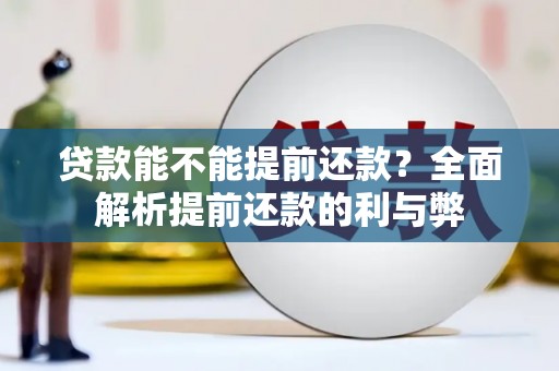 商州贷款能不能提前还款？全面解析提前还款的利与弊