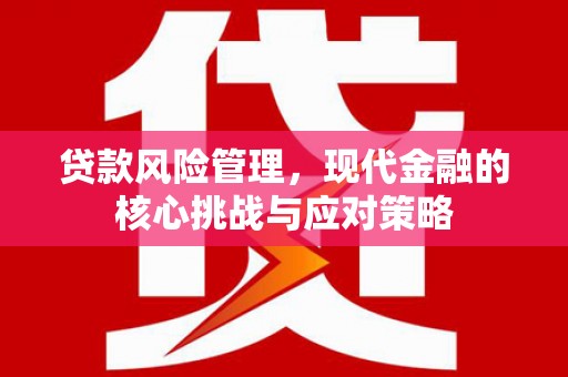 商州贷款风险管理，现代金融的核心挑战与应对策略