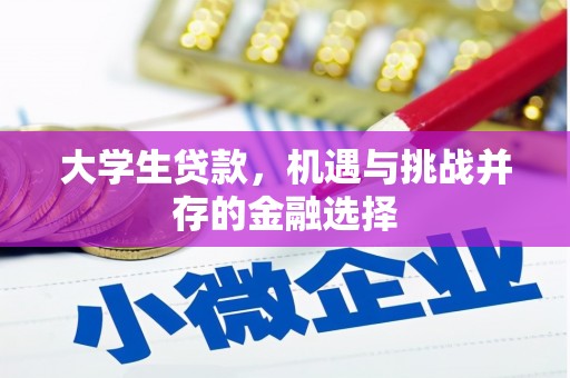 商州大学生贷款，机遇与挑战并存的金融选择