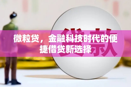 商州微粒贷，金融科技时代的便捷借贷新选择