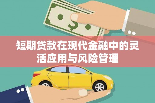 商州短期贷款在现代金融中的灵活应用与风险管理