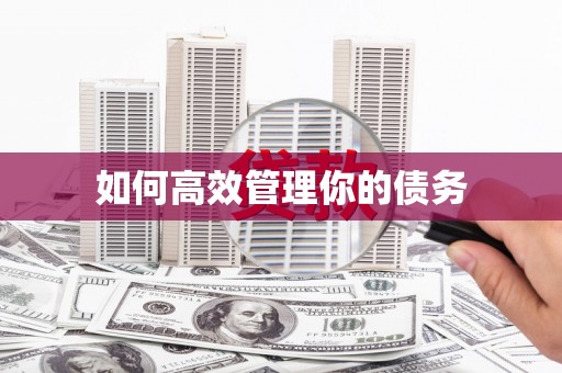 商州如何高效管理你的债务