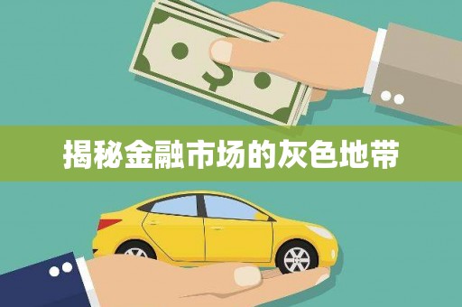 商州揭秘金融市场的灰色地带